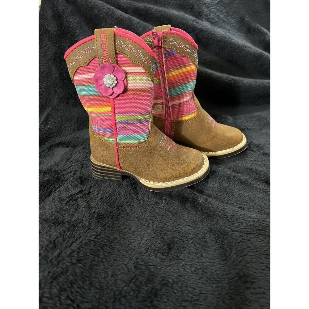 Twister Camilla Toddler Girls Western‎ Cowgirl Square Toe Boots Size 4
